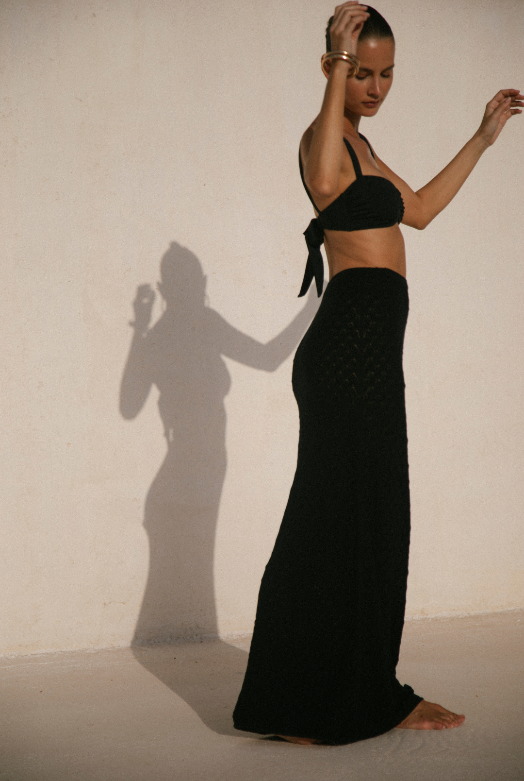 St Lucia Crochet Skirt - Black