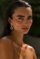 ATD x Daisy Red Jasper Organic Double Drop Earrings