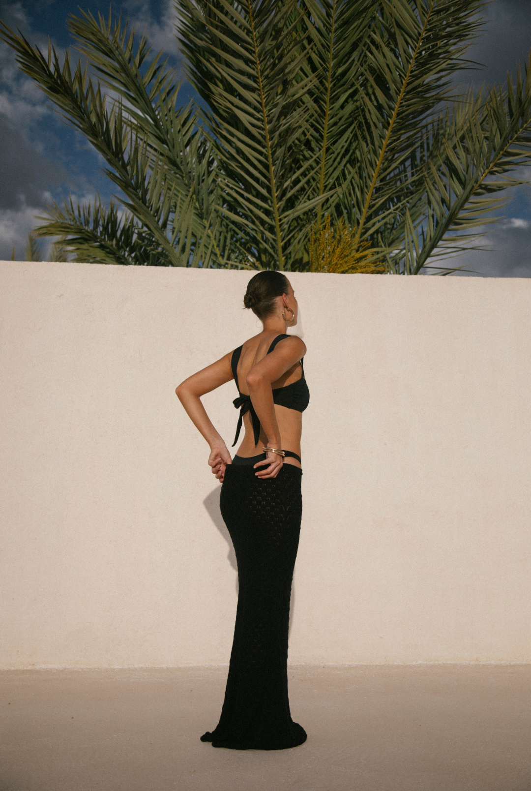 St Lucia Crochet Skirt - Black