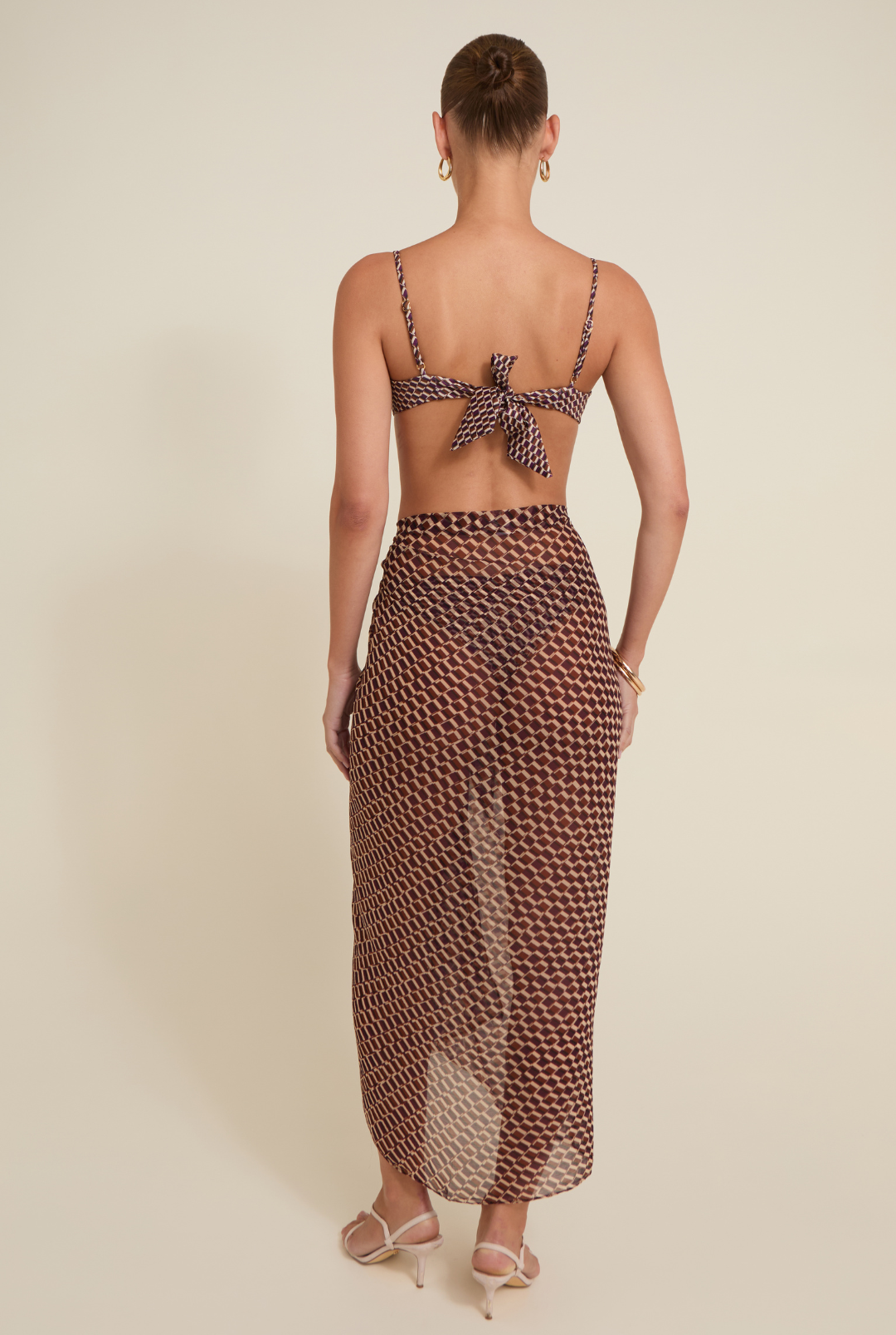 Santorini Sarong - Vintage Geo Print