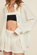 Maldives Shirt - Ivory Crinkle