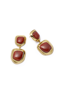 ATD x Daisy Red Jasper Organic Double Drop Earrings