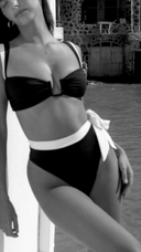Cannes Top - Black/Ivory PYRATEX®