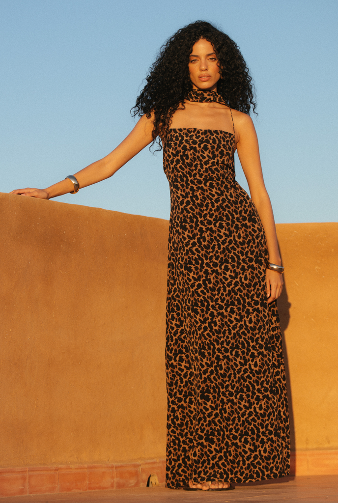 St Tropez Dress Leopard Print