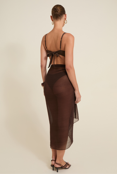Santorini Sarong - Espresso