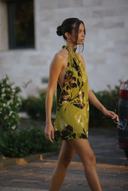 Ibiza Dress - Chartreuse Floral