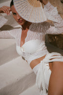 Palm Island Lace Top - Bridal White