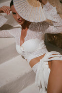 Palm Island Lace Top - Bridal White
