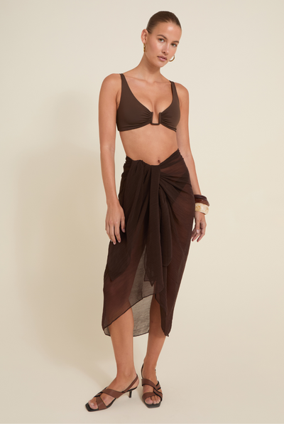Santorini Sarong - Espresso