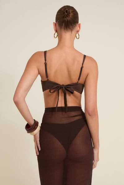 Santorini Sarong - Espresso