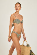 Amalfi Bottom - Navy/Gold Link Print