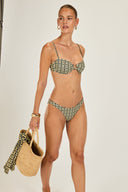 Amalfi Bottom - Navy/Gold Link Print
