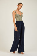 St Barts Pant - French Navy Crinkle
