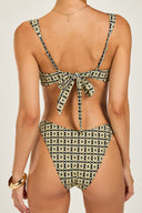 Maui Bottom - Navy/Gold Link Print