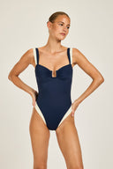 Cannes One Piece - French Navy/Ivory