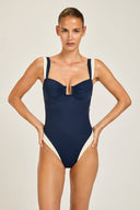 Cannes One Piece - French Navy/Ivory