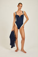 Cannes One Piece - French Navy/Ivory