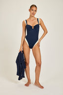 Cannes One Piece - French Navy/Ivory