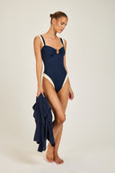 Cannes One Piece - French Navy/Ivory