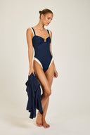Cannes One Piece - French Navy/Ivory