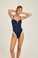Cannes One Piece - French Navy/Ivory