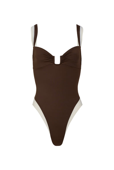 Cannes One Piece - Espresso/Ivory (PRE-ORDER)