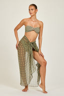 Cayman Island Top - Navy/Gold Link Print
