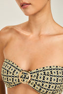 Cayman Island Top - Navy/Gold Link Print