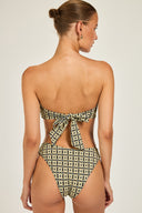 Cayman Island Bottom - Navy/Gold Link Print