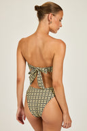 Cayman Island Bottom - Navy/Gold Link Print