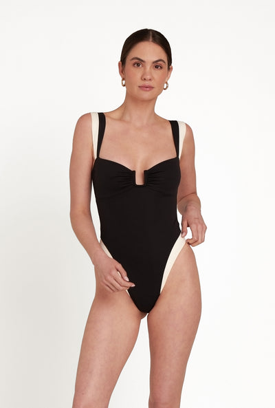 Cannes One Piece - Black/Ivory PYRATEX®