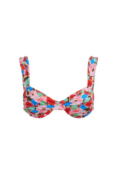 Isla Del Sol Top - Retro Bloom Print