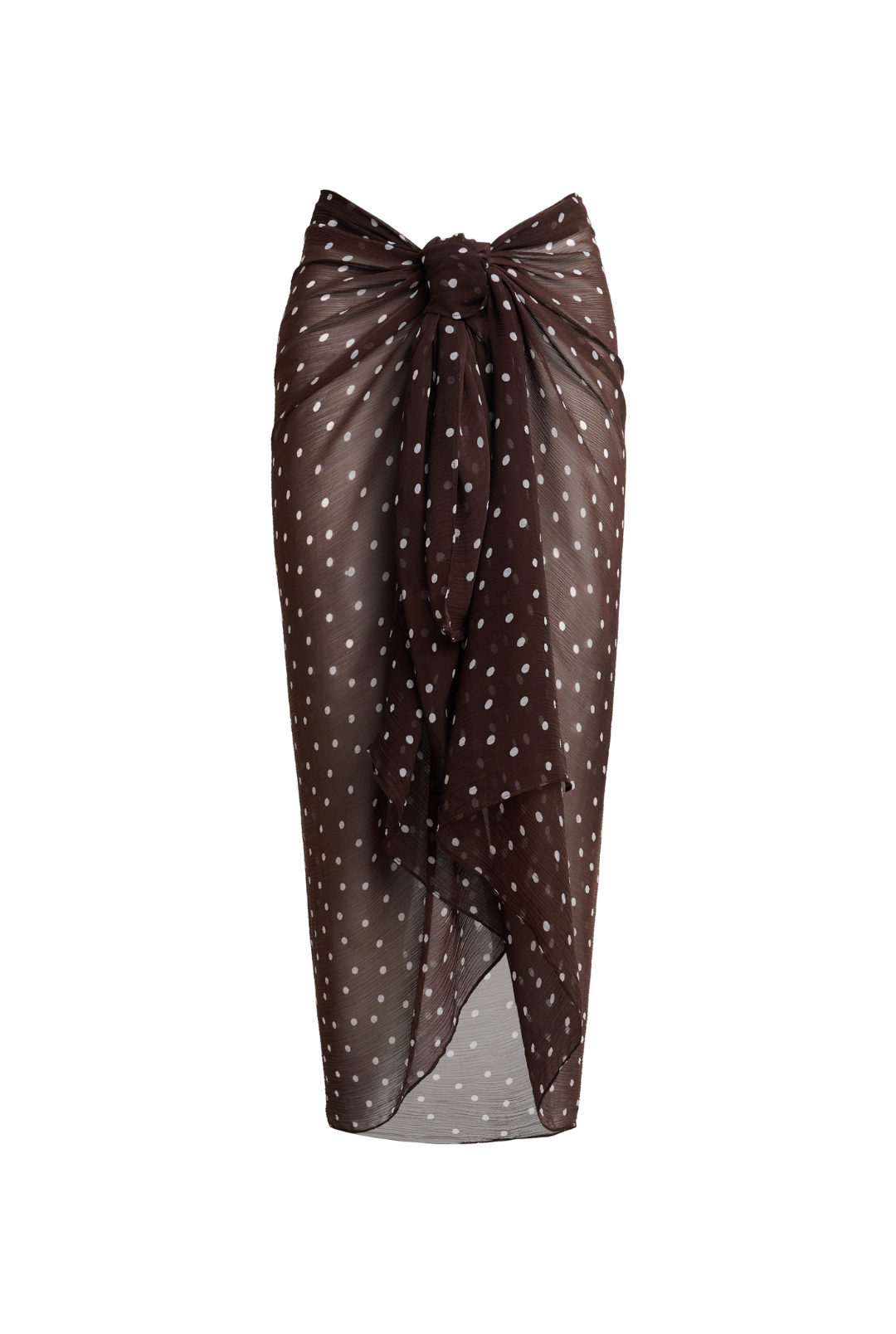 Santorini Sarong - Espresso/Ivory Polka Dot