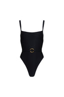 Hamptons One Piece - Black Texture