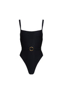Hamptons One Piece - Black Texture