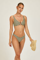 Fiji Bottom - Navy/Gold Link Print