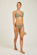 Fiji Bottom - Navy/Gold Link Print