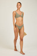 Fiji Bottom - Navy/Gold Link Print