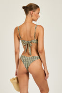 Fiji Bottom - Navy/Gold Link Print