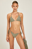 Gili Top - Navy/Gold Link Print