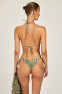 Gili Top - Navy/Gold Link Print