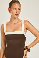 Grenada One Piece - Espresso/Ivory