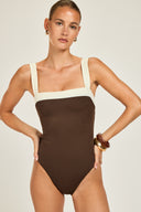 Grenada One Piece - Espresso/Ivory