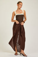 Paros Sarong - Espresso Crinkle