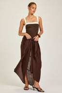 Paros Sarong - Espresso Crinkle
