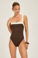 Grenada One Piece - Espresso/Ivory