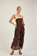 Paros Sarong - Espresso Crinkle