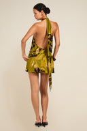 Ibiza Dress - Chartreuse Floral