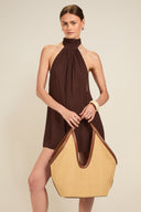 Ibiza Dress - Espresso Crinkle
