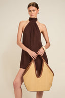 Ibiza Dress - Espresso Crinkle